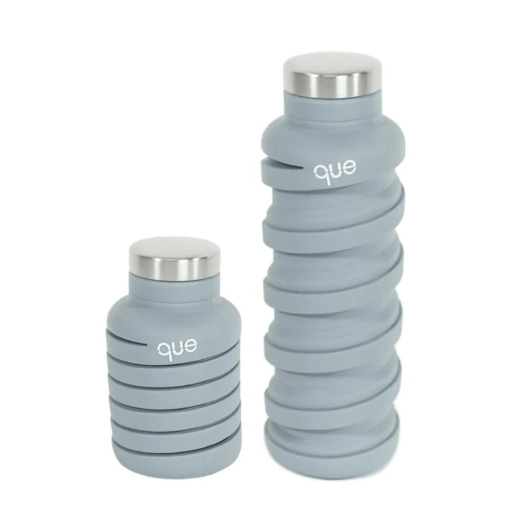 Stone Grey Silicone Collapsible Water Bottle